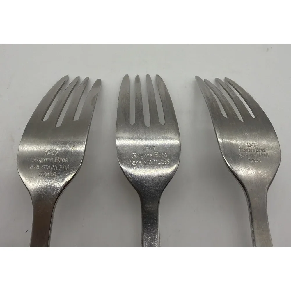 Zia International INSZIA1 Dinner Fork 1847 Rogers Brothers Stainless Steel 3 Lot